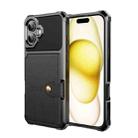 For iPhone 16 Magnetic Wallet Card Bag Leather Phone Case(Black) - 2