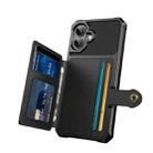 For iPhone 16 Magnetic Wallet Card Bag Leather Phone Case(Black) - 3