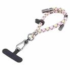 8mm Adjustable Mobile Phone Anti-lost Short Lanyard(Khaki Pink) - 1