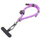 8mm Adjustable Mobile Phone Anti-lost Short Lanyard(Purple Pink Wave) - 1