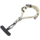 8mm Adjustable Mobile Phone Anti-lost Short Lanyard(Light Yellow) - 1