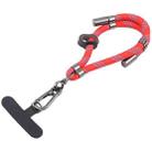 8mm Adjustable Mobile Phone Anti-lost Short Lanyard(Red Blue Wave) - 1