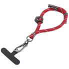 8mm Adjustable Mobile Phone Anti-lost Short Lanyard(Red White Wave) - 1