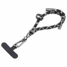 8mm Adjustable Mobile Phone Anti-lost Short Lanyard(Black White Wave) - 1