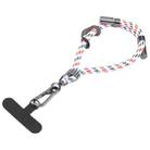 8mm Adjustable Mobile Phone Anti-lost Short Lanyard(Black White Red) - 1