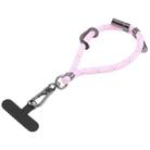 8mm Adjustable Mobile Phone Anti-lost Short Lanyard(Pink Blue Wave) - 1