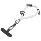 8mm Adjustable Mobile Phone Anti-lost Short Lanyard(Light Pink Blue) - 1