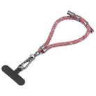 8mm Adjustable Mobile Phone Anti-lost Short Lanyard(Deep Red Black) - 1