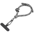 8mm Adjustable Mobile Phone Anti-lost Short Lanyard(Black White) - 1