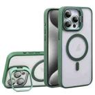 For iPhone 15 Pro U1 Invisible Lens Holder Acrylic + TPU MagSafe Magnetic Phone Case(Green) - 1