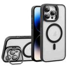 For iPhone 14 Pro Max U1 Invisible Lens Holder Acrylic + TPU MagSafe Magnetic Phone Case(Black) - 1