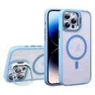 For iPhone 14 Pro Max U1 Invisible Lens Holder Acrylic + TPU MagSafe Magnetic Phone Case(Sierra Blue) - 1