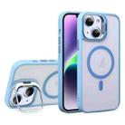 For iPhone 14 Plus U1 Invisible Lens Holder Acrylic + TPU MagSafe Magnetic Phone Case(Sierra Blue) - 1