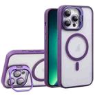 For iPhone 13 Pro Max U1 Invisible Lens Holder Acrylic + TPU MagSafe Magnetic Phone Case(Dark Purple) - 1