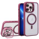 For iPhone 13 Pro U1 Invisible Lens Holder Acrylic + TPU MagSafe Magnetic Phone Case(Wine Red) - 1