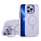 For iPhone 13 Pro U1 Invisible Lens Holder Acrylic + TPU MagSafe Magnetic Phone Case(Light Purple) - 1