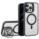 For iPhone 12 Pro Max U1 Invisible Lens Holder Acrylic + TPU MagSafe Magnetic Phone Case(Black) - 1