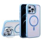 For iPhone 12 Pro Max U1 Invisible Lens Holder Acrylic + TPU MagSafe Magnetic Phone Case(Sierra Blue) - 1