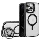 For iPhone 12 Pro U1 Invisible Lens Holder Acrylic + TPU MagSafe Magnetic Phone Case(Black) - 1