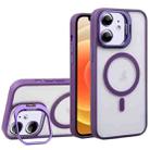 For iPhone 12 U1 Invisible Lens Holder Acrylic + TPU MagSafe Magnetic Phone Case(Dark Purple) - 1