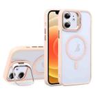 For iPhone 12 U1 Invisible Lens Holder Acrylic + TPU MagSafe Magnetic Phone Case(Pink) - 1