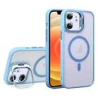 For iPhone 12 U1 Invisible Lens Holder Acrylic + TPU MagSafe Magnetic Phone Case(Sierra Blue) - 1