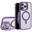 For iPhone 11 Pro Max U1 Invisible Lens Holder Acrylic + TPU MagSafe Magnetic Phone Case(Dark Purple) - 1