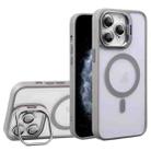 For iPhone 11 Pro Max U1 Invisible Lens Holder Acrylic + TPU MagSafe Magnetic Phone Case(Grey) - 1