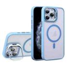 For iPhone 11 Pro Max U1 Invisible Lens Holder Acrylic + TPU MagSafe Magnetic Phone Case(Sierra Blue) - 1