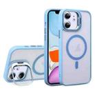 For iPhone 11 U1 Invisible Lens Holder Acrylic + TPU MagSafe Magnetic Phone Case(Sierra Blue) - 1