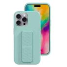 For iPhone 16 Pro Liquid Silicone Holder Phone Case(Sky Blue) - 1