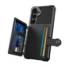 For Samsung Galaxy S24+ 5G Magnetic Wallet Card Bag Leather Phone Case(Black) - 3