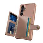 For Samsung Galaxy S24 5G Magnetic Wallet Card Bag Leather Phone Case(Rose Gold) - 3