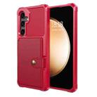 For Samsung Galaxy S24 5G Magnetic Wallet Card Bag Leather Phone Case(Red) - 2