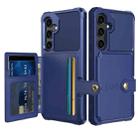 For Samsung Galaxy S24 5G Magnetic Wallet Card Bag Leather Phone Case(Blue) - 1