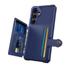 For Samsung Galaxy S24 5G Magnetic Wallet Card Bag Leather Phone Case(Blue) - 3