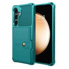 For Samsung Galaxy S24 5G Magnetic Wallet Card Bag Leather Phone Case(Cyan) - 2