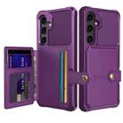 For Samsung Galaxy S24 5G Magnetic Wallet Card Bag Leather Phone Case(Purple) - 1