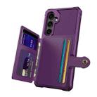 For Samsung Galaxy S24 5G Magnetic Wallet Card Bag Leather Phone Case(Purple) - 3