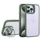 For iPhone 15 Pro Max U1 Invisible Lens Holder Acrylic + TPU Shockproof Phone Case(Green) - 1