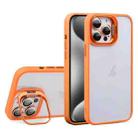 For iPhone 15 Pro Max U1 Invisible Lens Holder Acrylic + TPU Shockproof Phone Case(Orange) - 1