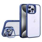 For iPhone 15 Pro Max U1 Invisible Lens Holder Acrylic + TPU Shockproof Phone Case(Dark Blue) - 1