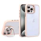 For iPhone 15 Pro U1 Invisible Lens Holder Acrylic + TPU Shockproof Phone Case(Pink) - 1