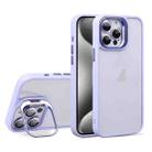 For iPhone 15 Pro U1 Invisible Lens Holder Acrylic + TPU Shockproof Phone Case(Light Purple) - 1