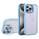 For iPhone 15 Pro U1 Invisible Lens Holder Acrylic + TPU Shockproof Phone Case(Sierra Blue) - 1