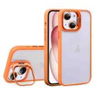 For iPhone 15 Plus U1 Invisible Lens Holder Acrylic + TPU Shockproof Phone Case(Orange) - 1