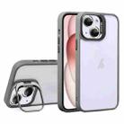 For iPhone 15 U1 Invisible Lens Holder Acrylic + TPU Shockproof Phone Case(Grey) - 1