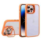 For iPhone 14 Pro Max U1 Invisible Lens Holder Acrylic + TPU Shockproof Phone Case(Orange) - 1