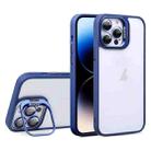 For iPhone 14 Pro Max U1 Invisible Lens Holder Acrylic + TPU Shockproof Phone Case(Dark Blue) - 1