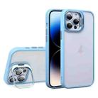 For iPhone 14 Pro Max U1 Invisible Lens Holder Acrylic + TPU Shockproof Phone Case(Sierra Blue) - 1